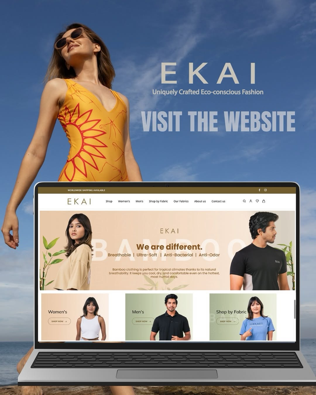 Another milestone achieved with EKAI Global 
A brand reshaping the future of fashion through sustainability and innovation.

EKAI Global is making a powerful impact in the fashion industry with clothing crafted from recycled plastic, aloe vera, bamboo, banana, lotus, and peace silk. Every piece reflects responsibility, creativity, and a commitment to a cleaner planet.

As their digital partner, we are proud to support EKAI Global on their journey, helping them build a strong digital presence as they grow, inspire, and lead the movement toward conscious fashion.

Explore sustainable fashion with purpose: https://ekai-global.com/

#EkaiGlobal #BenWorldwide #SustainableFashion EcoFriendly